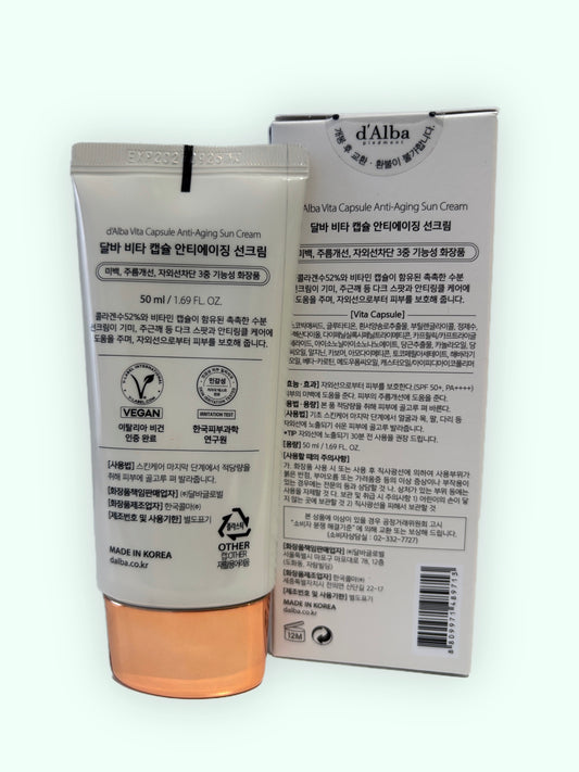d'Alba VITA CAPSULE Anti-Agin SUN CREAM